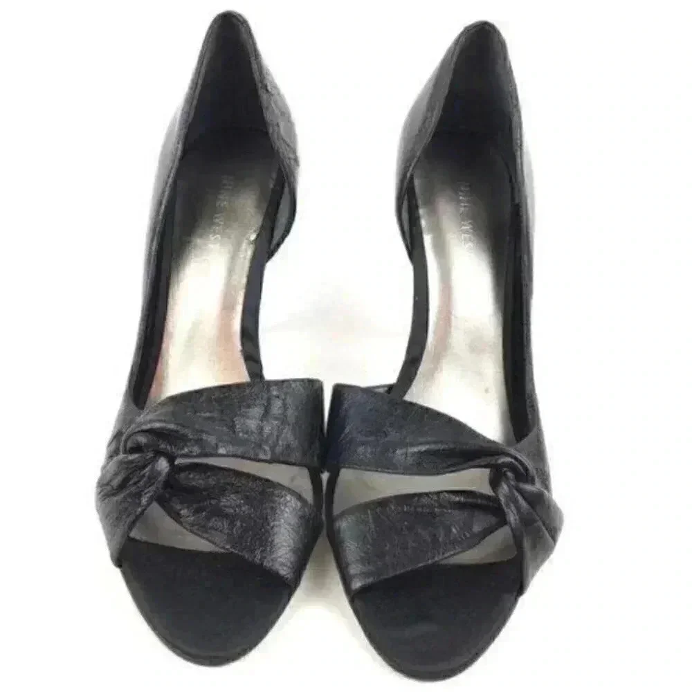 New Nine West Heels 9.5 Nwjojus Leather Dorsay - Picture 3 of 9